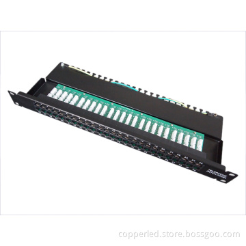 UTP Telephone Panel 50port Krone IDC Black Color